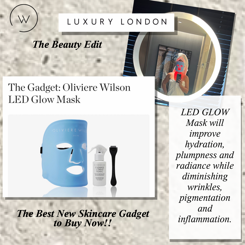 Luxury London award OLIVIEREWILSON LED GLOW Mask best new skincare gadget